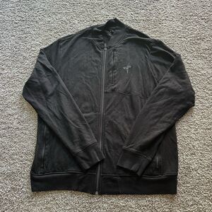 Tesla Lightweight Jacket Black Full Zip Viscose Cotton Blend Mens L Employee